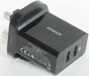 Test of Anker 24W dual port USB charger A2021